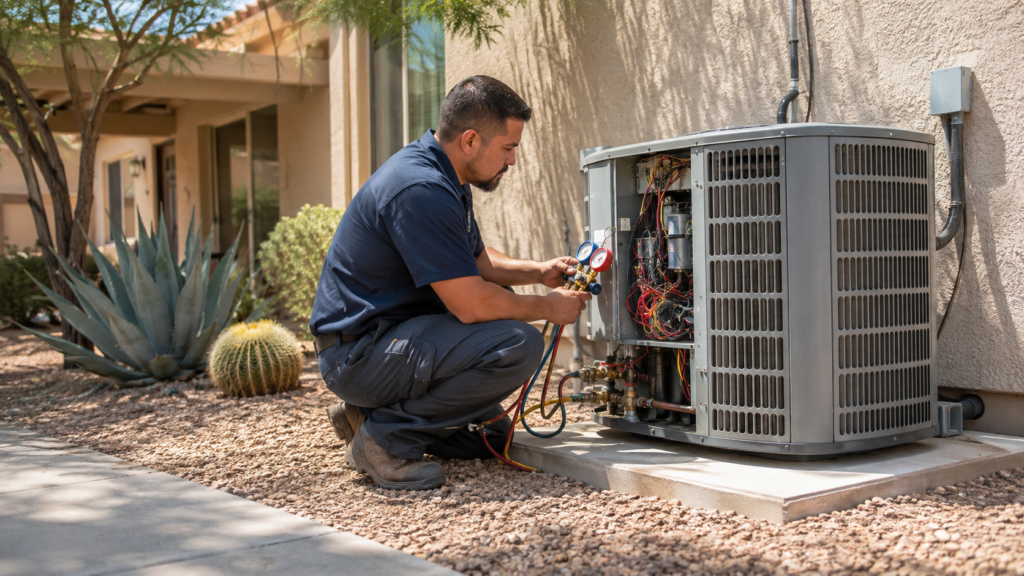Air conditioning repair technician